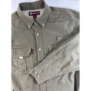 Dri-Duck Long Sleeve Button Down Vented Fishing Shirt‎ Green Medium